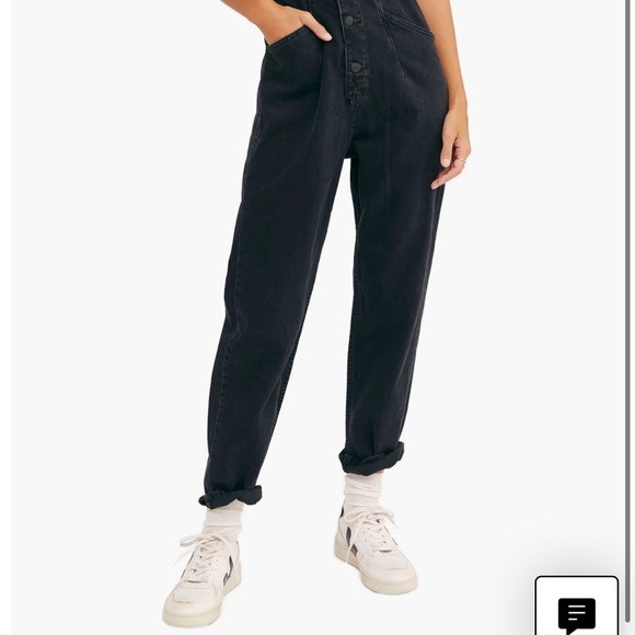 We the Free Marci Denim Jumpsuit | Iron Black | L - Picture 3 of 8